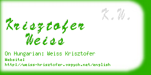 krisztofer weiss business card